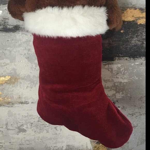 Vintage 1970's Christmas Teddy in Stocking - Picture 6 of 13